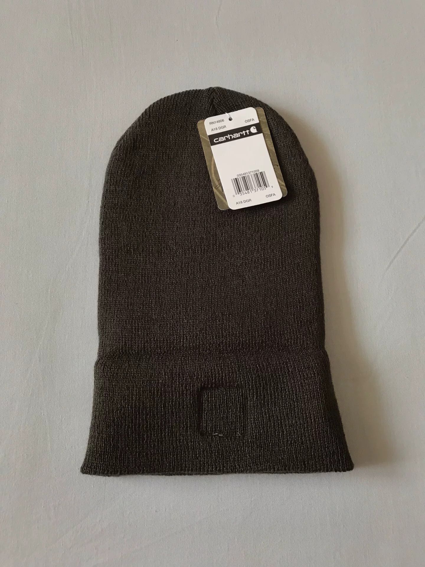 Carhartt Carhartt A18 DGR Dark Green Beanie Size ONE SIZE - 3 Thumbnail
