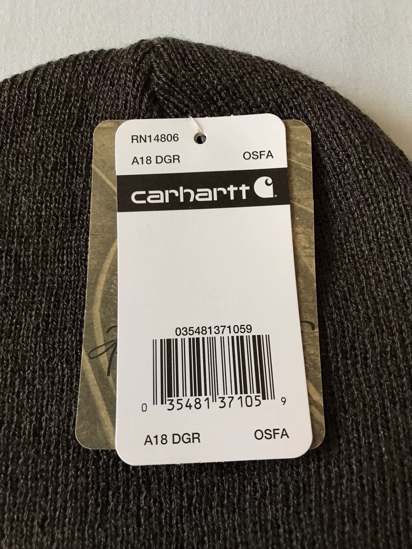 Carhartt Carhartt A18 DGR Dark Green Beanie Size ONE SIZE - 7 Thumbnail