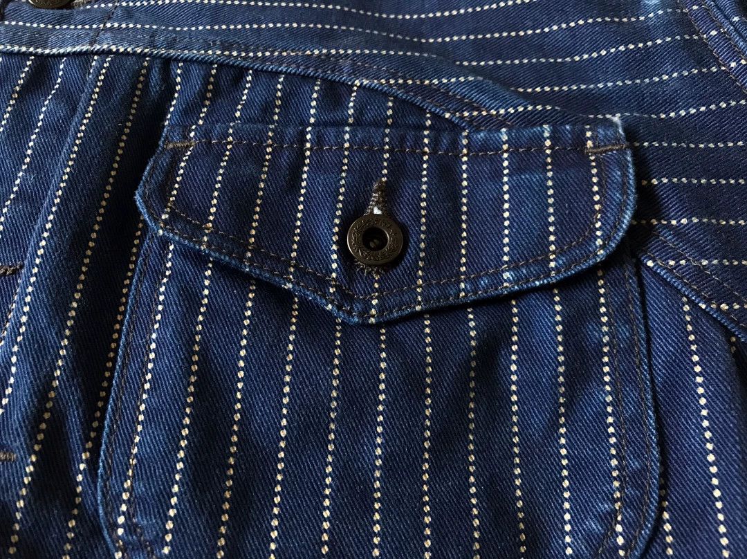 Rising Sun & Co. Rising Sun Indigo Wabash Stripe Work Shirt Size US XS / EU 42 / 0 - 4 Thumbnail