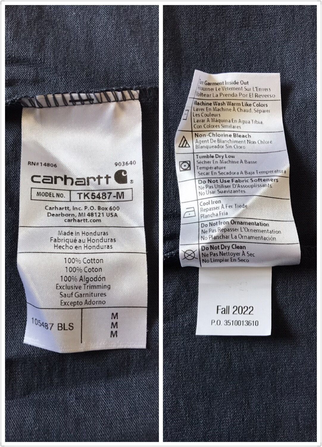 Carhartt Carhartt 105487 BLS Long Sleeve T-Shirt Size US M / EU 48-50 / 2 - 9 Thumbnail