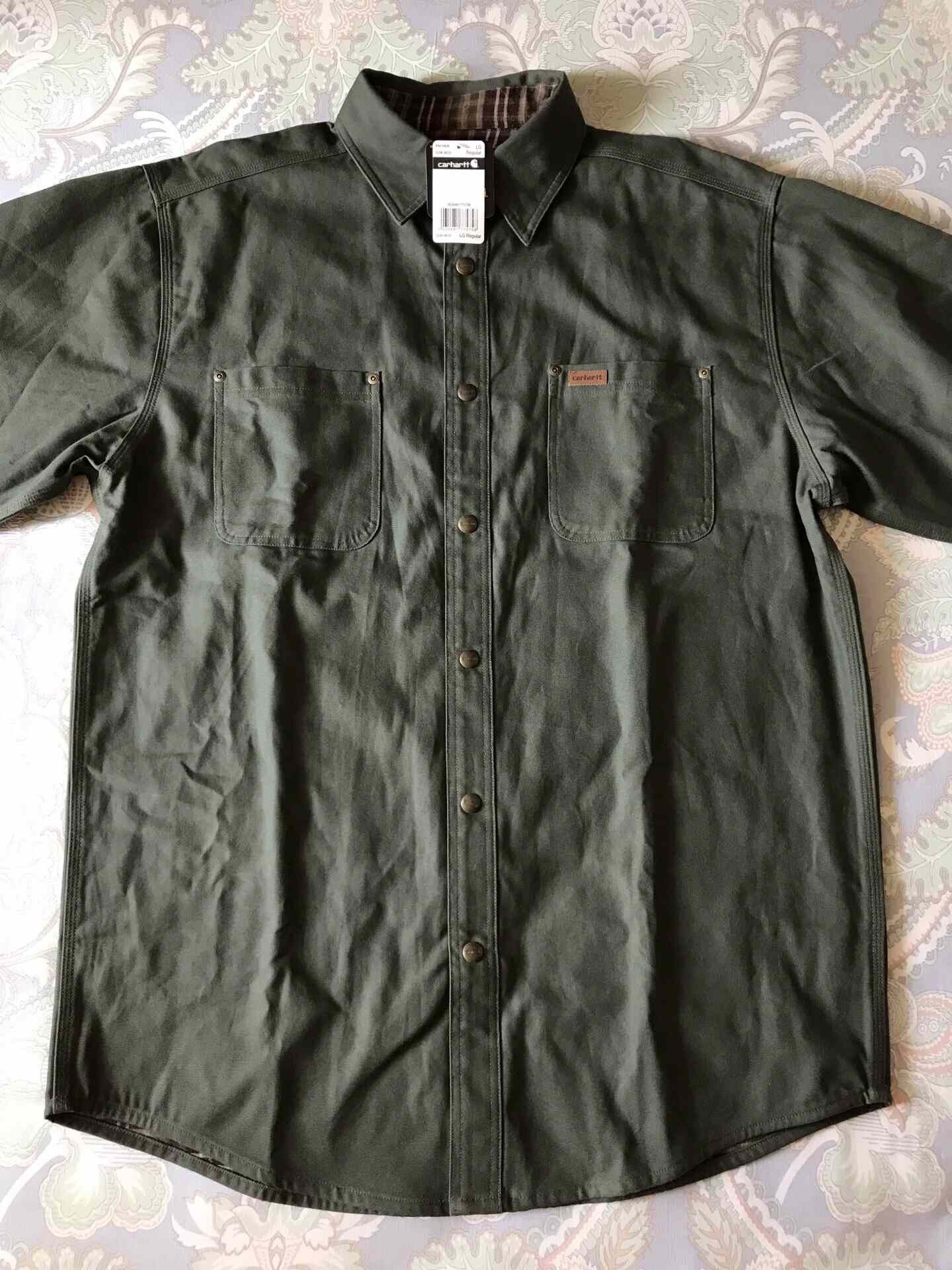 Carhartt Carhartt S296 Moss Green Work Shirt Jacket Size US L / EU 52-54 / 3 - 3 Thumbnail