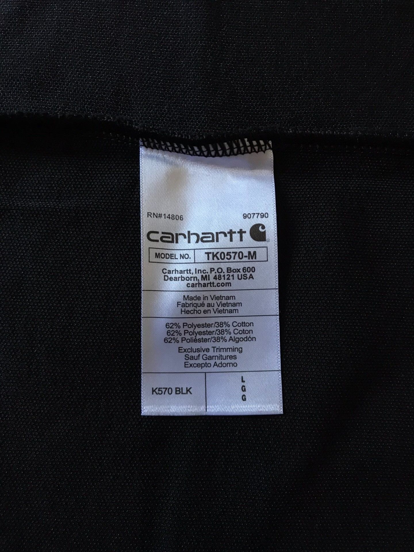 Carhartt Carhartt K570 Black Short Sleeve Polo Size US L / EU 52-54 / 3 - 8 Thumbnail