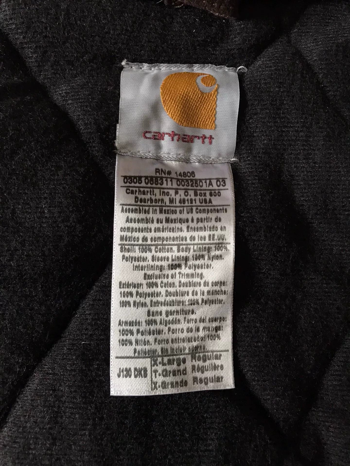 Carhartt Carhartt J130 Hooded Work Jacket Size US XL / EU 56 / 4 - 9 Thumbnail