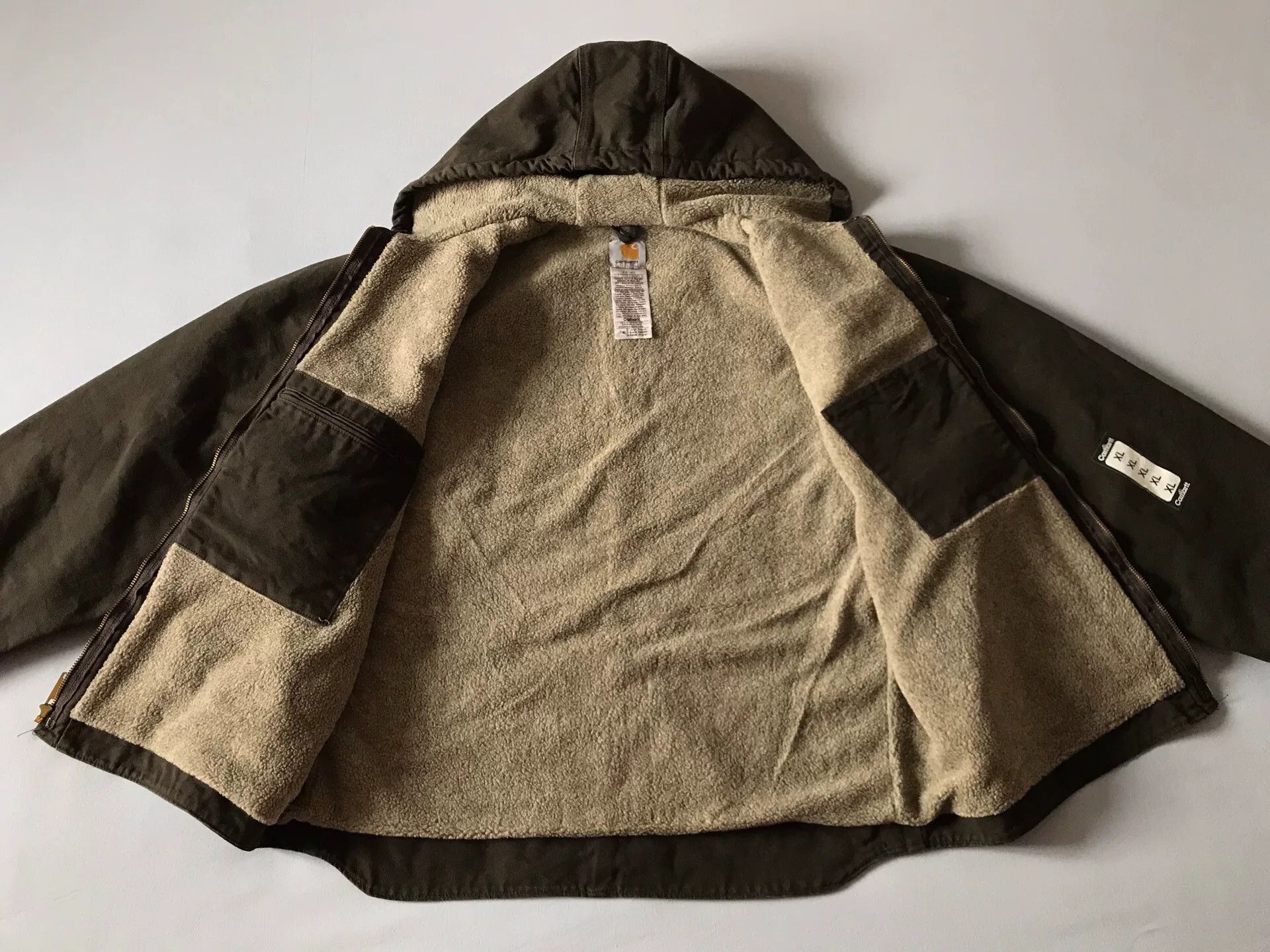 Carhartt Carhartt J141 Hooded Canvas Work Jacket Size US XL / EU 56 / 4 - 3 Thumbnail