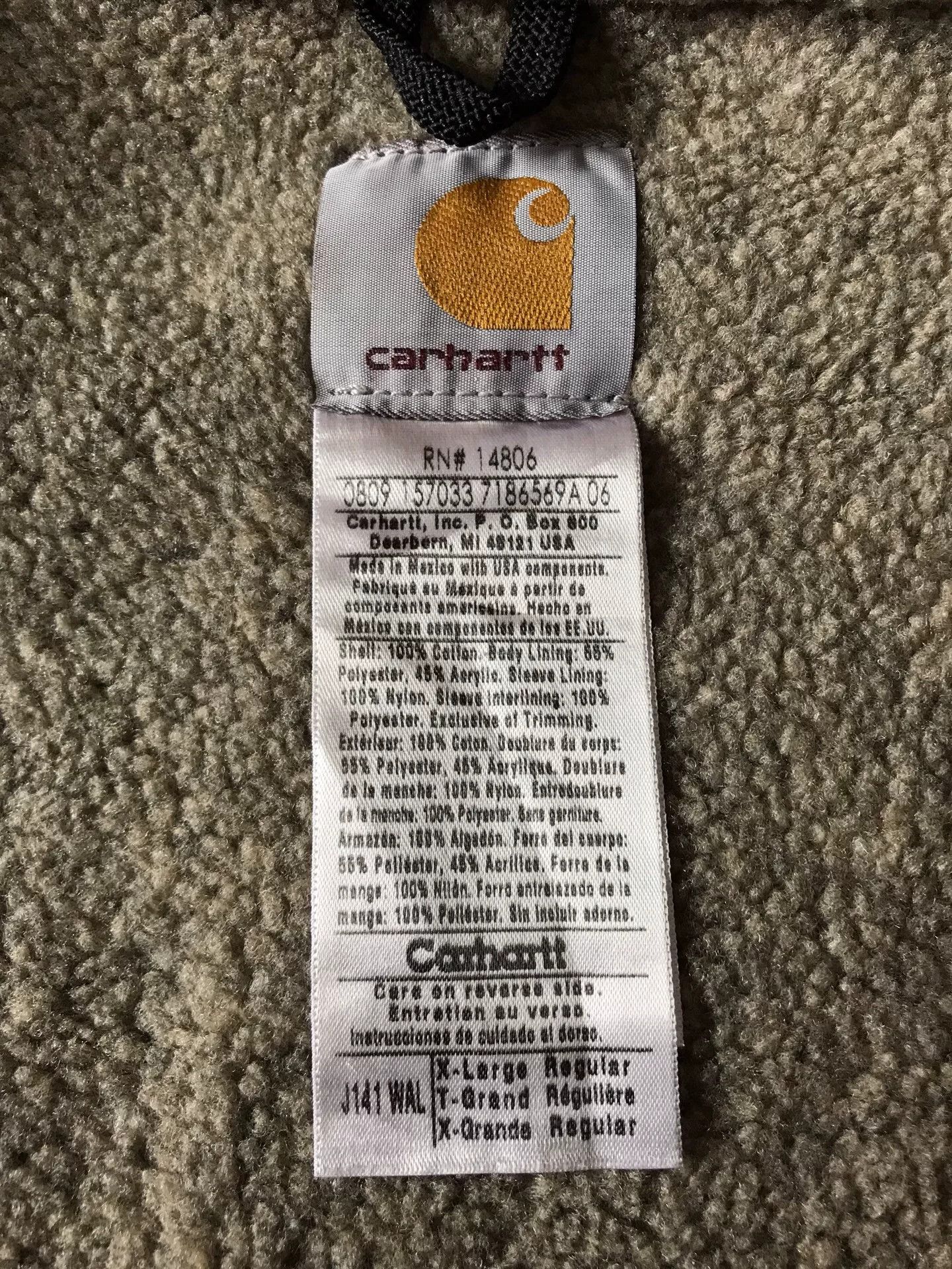 Carhartt Carhartt J141 Hooded Canvas Work Jacket Size US XL / EU 56 / 4 - 9 Thumbnail