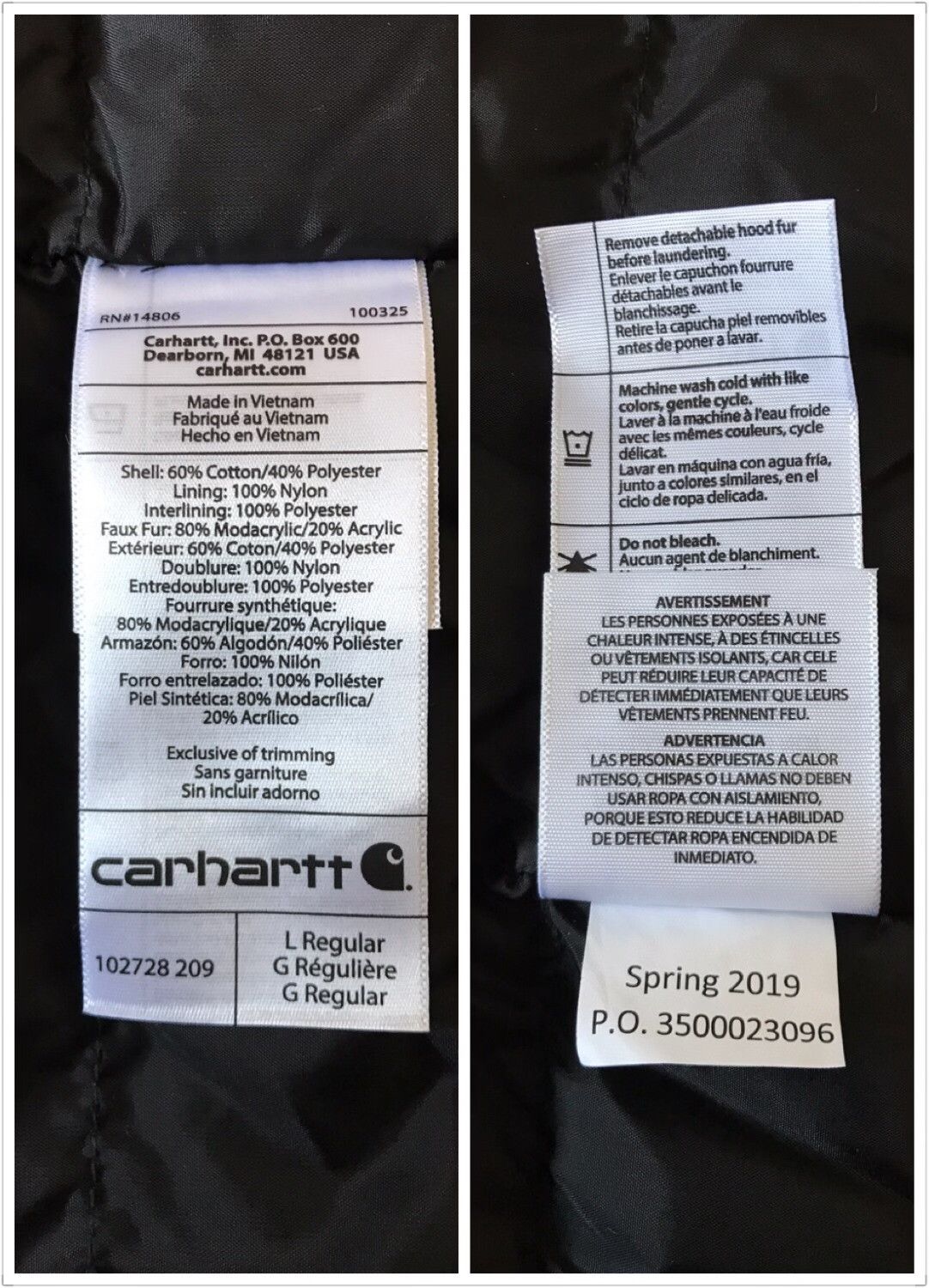 Carhartt Carhartt 102728 Parka Coat Size US L / EU 52-54 / 3 - 9 Thumbnail