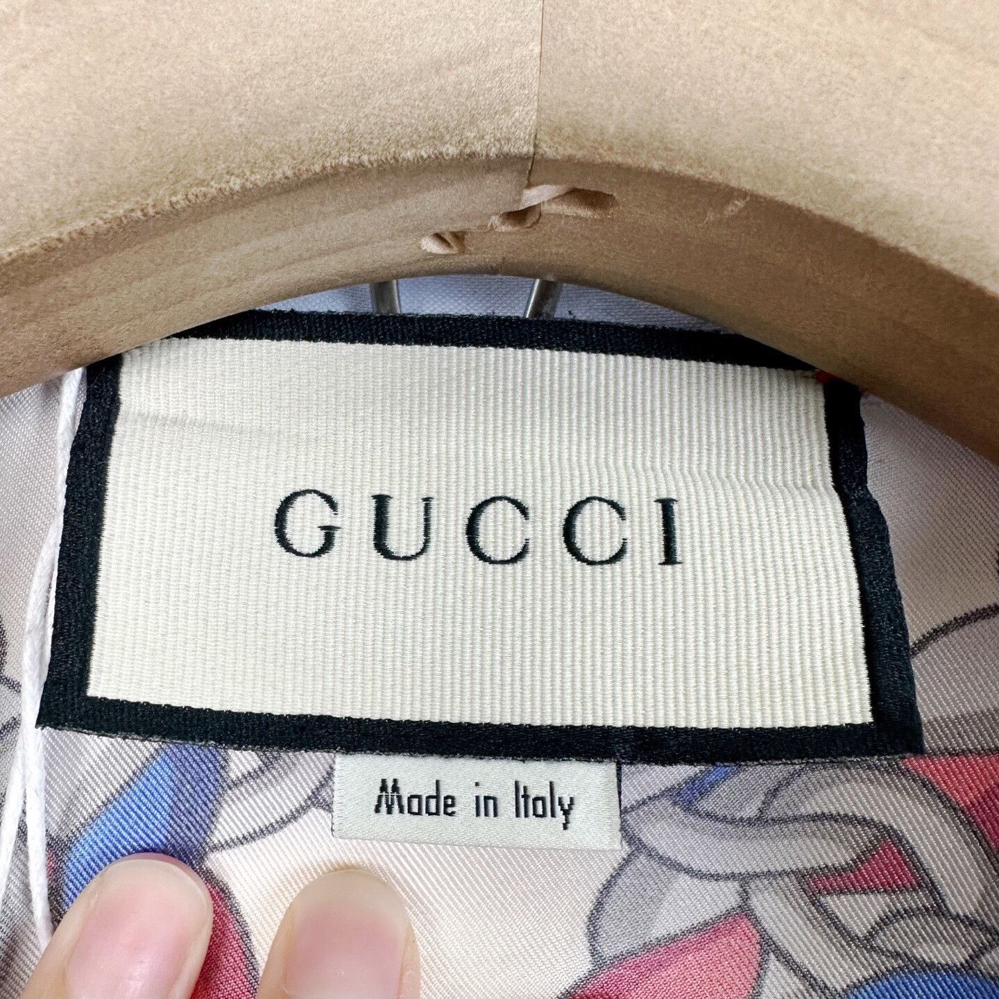 Gucci Gucci Blue Spliced Lion Head Print Shirt Size US S / EU 44-46 / 1 - 4 Thumbnail