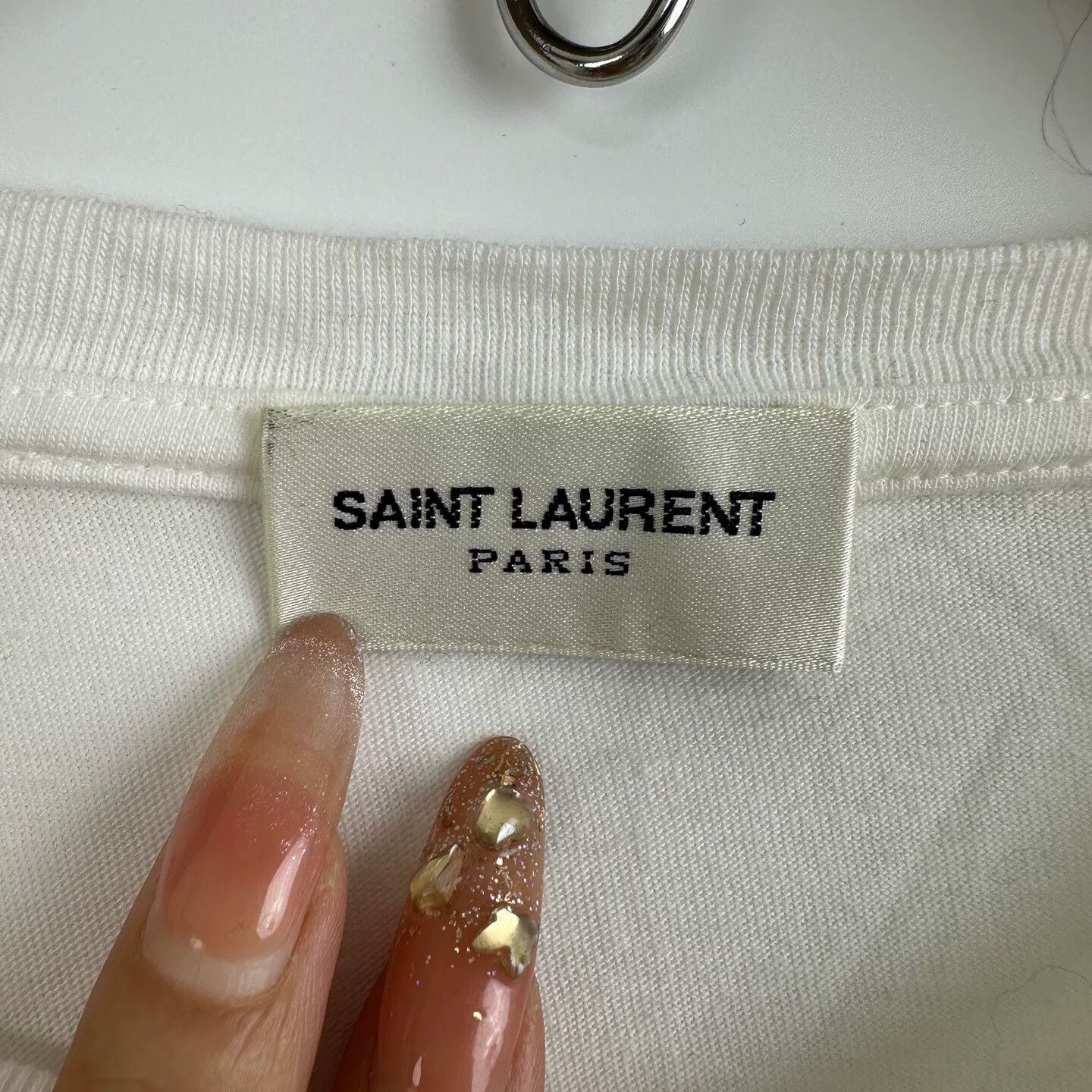 Saint Laurent Paris Saint Laurent SLP Heart Letter Short Sleeve Size XS / US 0-2 / IT 36-38 - 5 Thumbnail