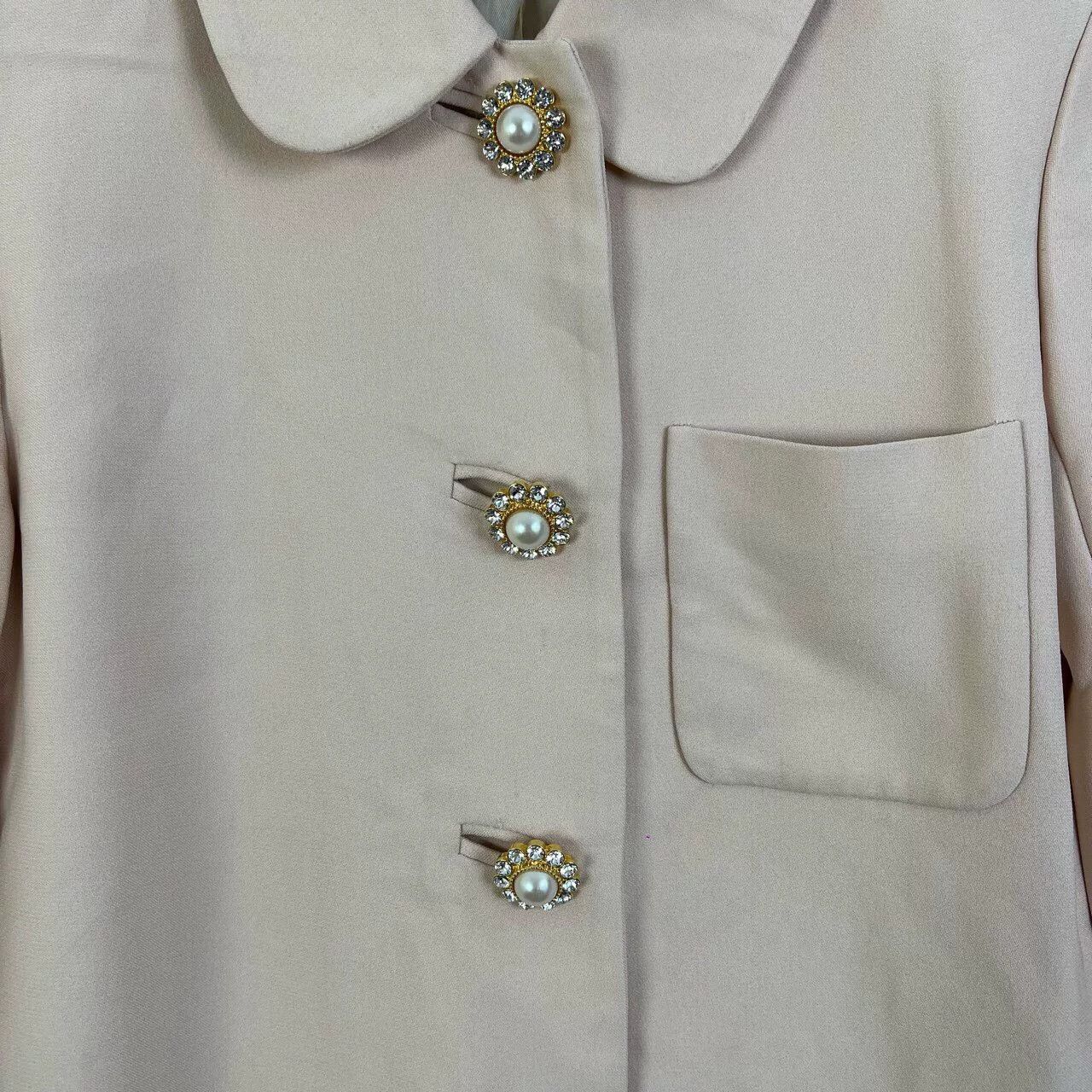 Miu Miu Miumiu Pearl Button Coat Size S / US 4 / IT 40 - 5 Thumbnail