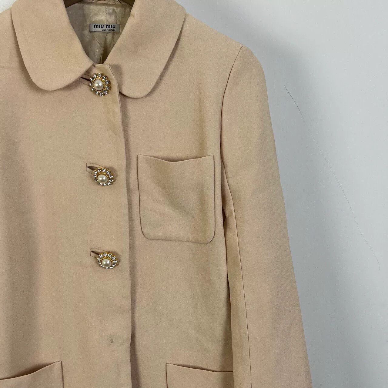 Miu Miu Miumiu Pearl Button Coat Size S / US 4 / IT 40 - 4 Thumbnail