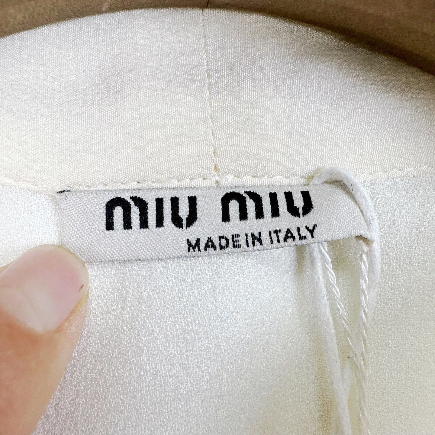 Miu Miu Miu Miu Silk Court Bow Shirt Size XS / US 0-2 / IT 36-38 - 4 Thumbnail