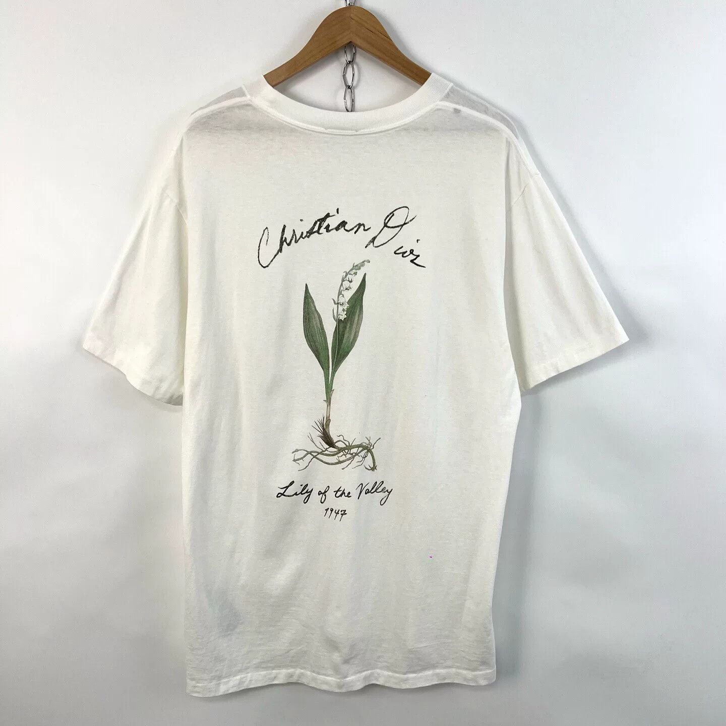 Dior Dior White Bluebell Back Print Logo Tee Size US XL / EU 56 / 4 - 2 Thumbnail