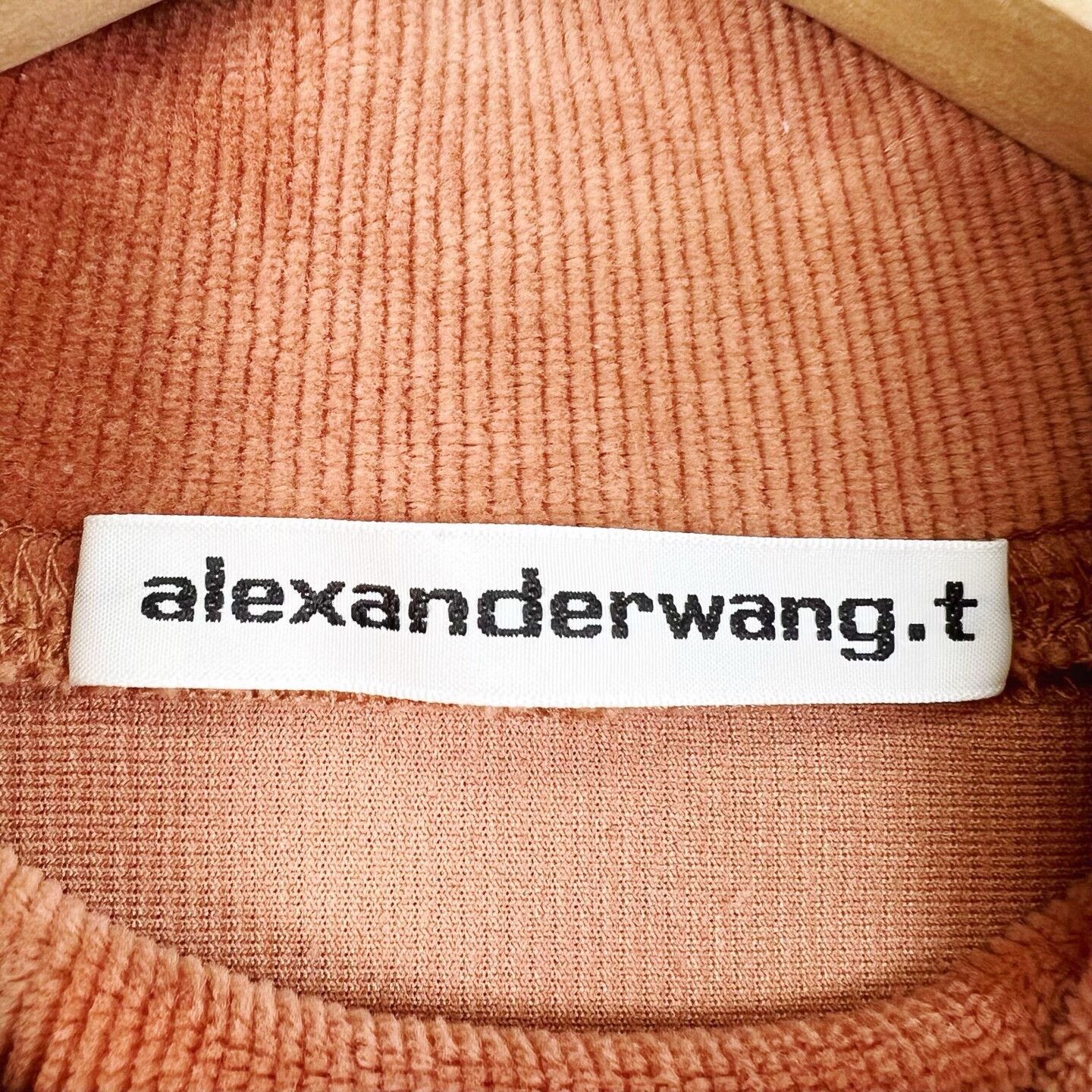 Alexander Wang Alexander Wang Brown Corduroy Mock Neck T-shirt Size XS / US 0-2 / IT 36-38 - 4 Thumbnail
