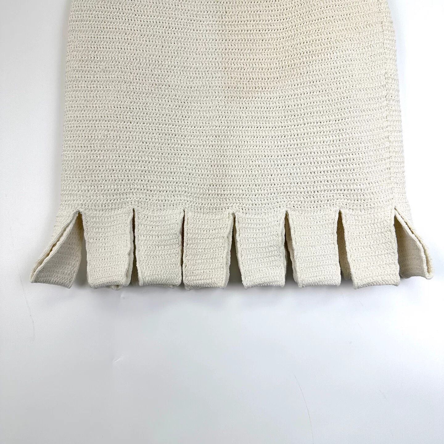 Bottega Veneta Bottega Venetta Beige Knit Pencil Skirt XS Size 34" / US 12 / IT 48 - 6 Thumbnail