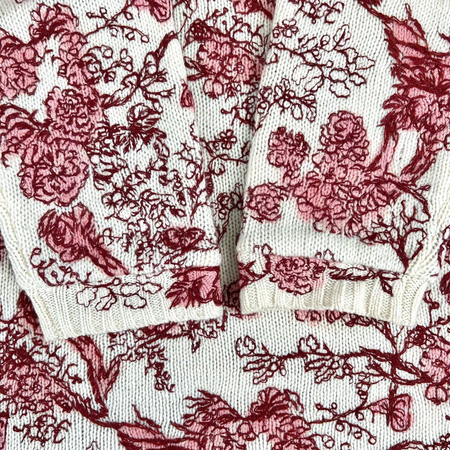 Dior Dior Floral Embroidered Knit Sweater Size S / US 4 / IT 40 - 5 Thumbnail