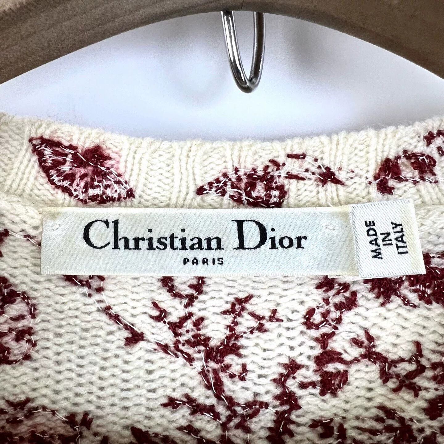 Dior Dior Floral Embroidered Knit Sweater Size S / US 4 / IT 40 - 4 Thumbnail