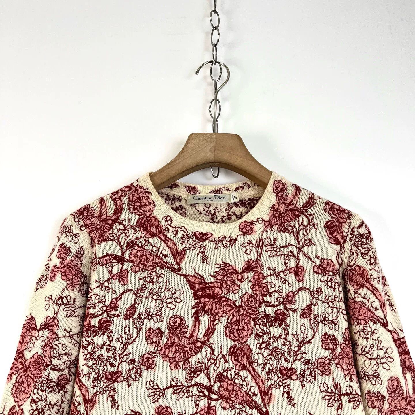 Dior Dior Floral Embroidered Knit Sweater Size S / US 4 / IT 40 - 3 Thumbnail