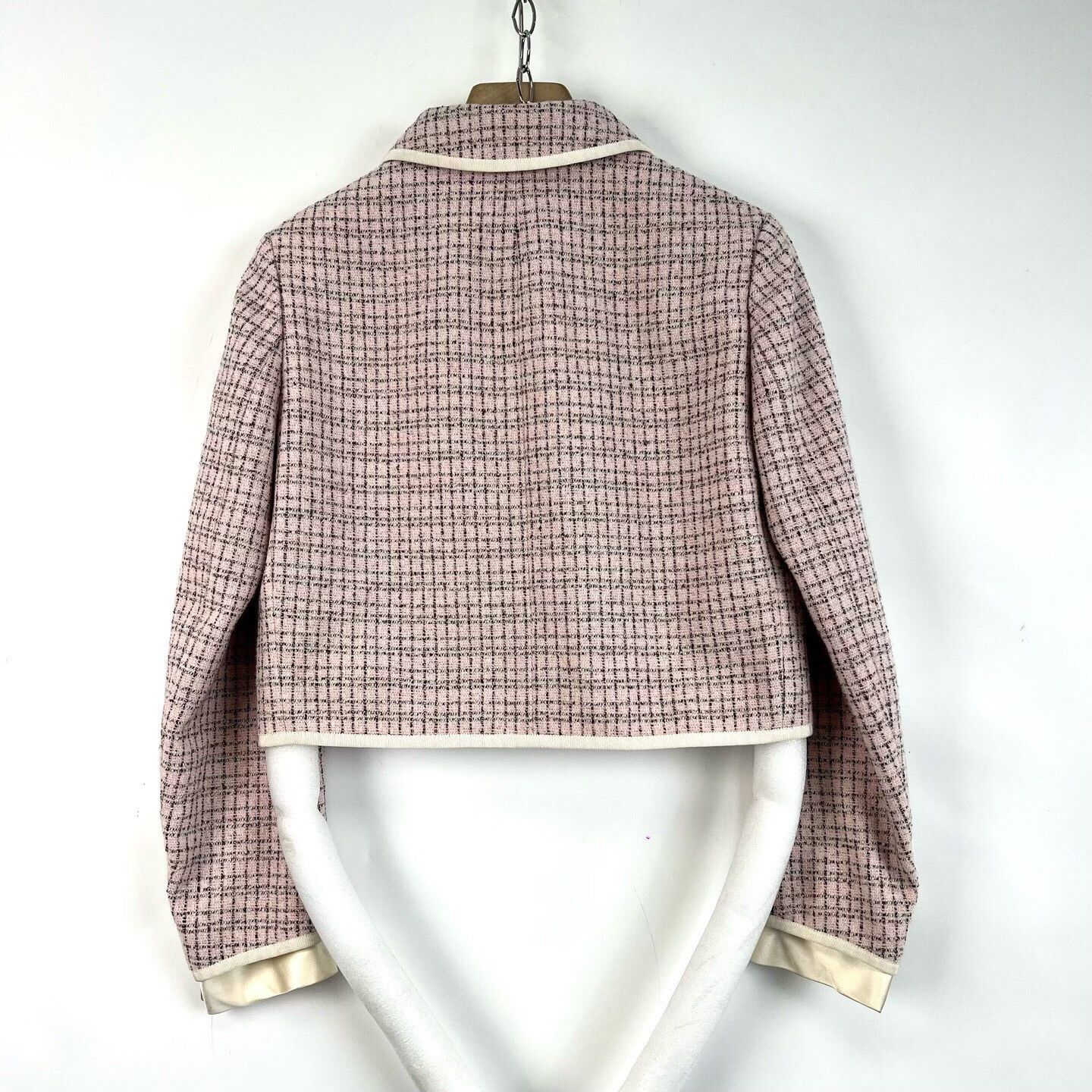 Miu Miu Miumiu Pink Plaid Short Coat Size S / US 4 / IT 40 - 2 Thumbnail