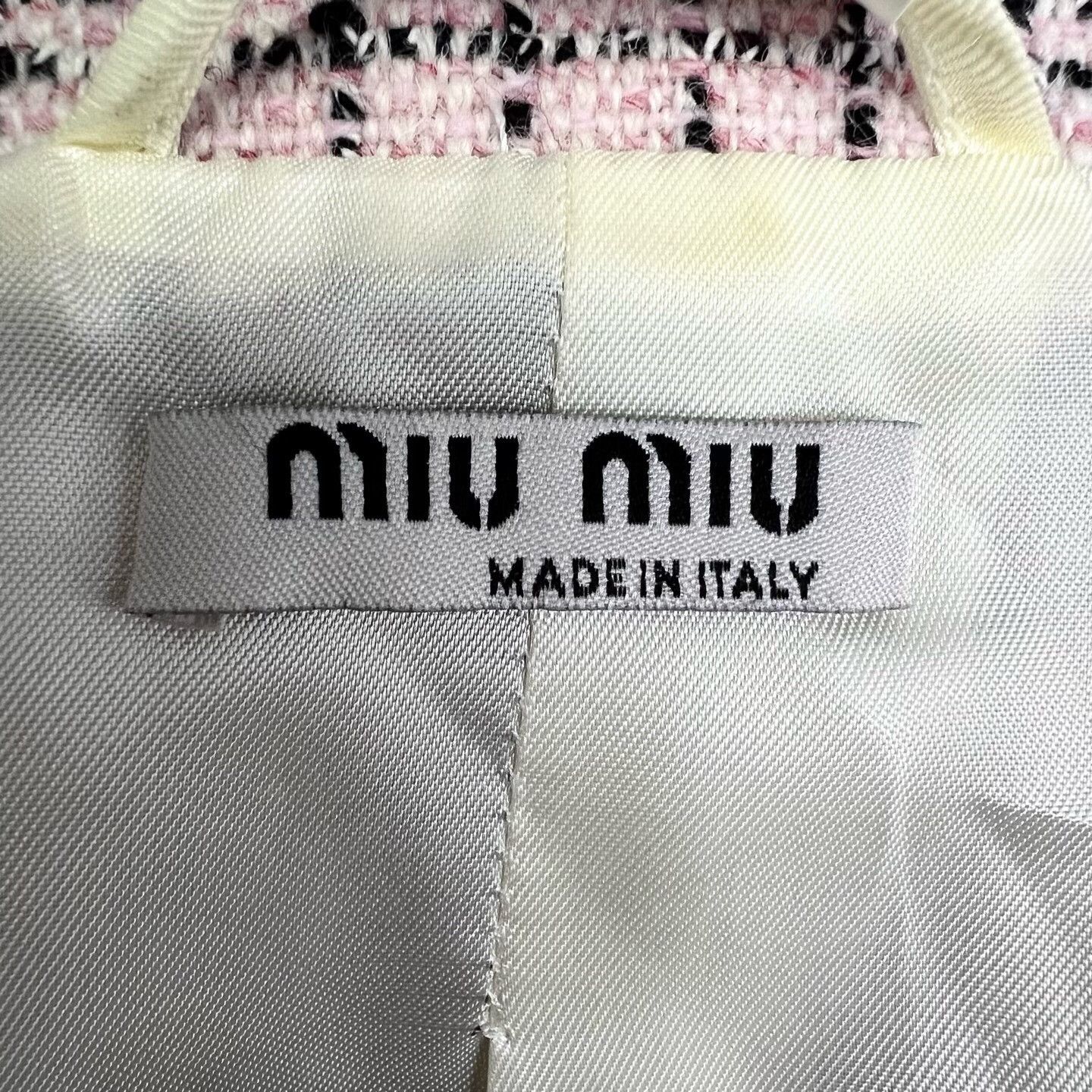 Miu Miu Miumiu Pink Plaid Short Coat Size S / US 4 / IT 40 - 5 Thumbnail