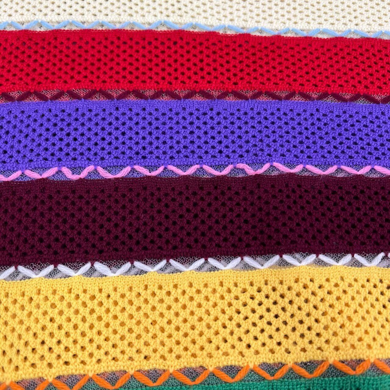 Miu Miu Miumiu Rainbow Hollow-Out Knit Short Sleeve Size XS / US 0-2 / IT 36-38 - 4 Thumbnail