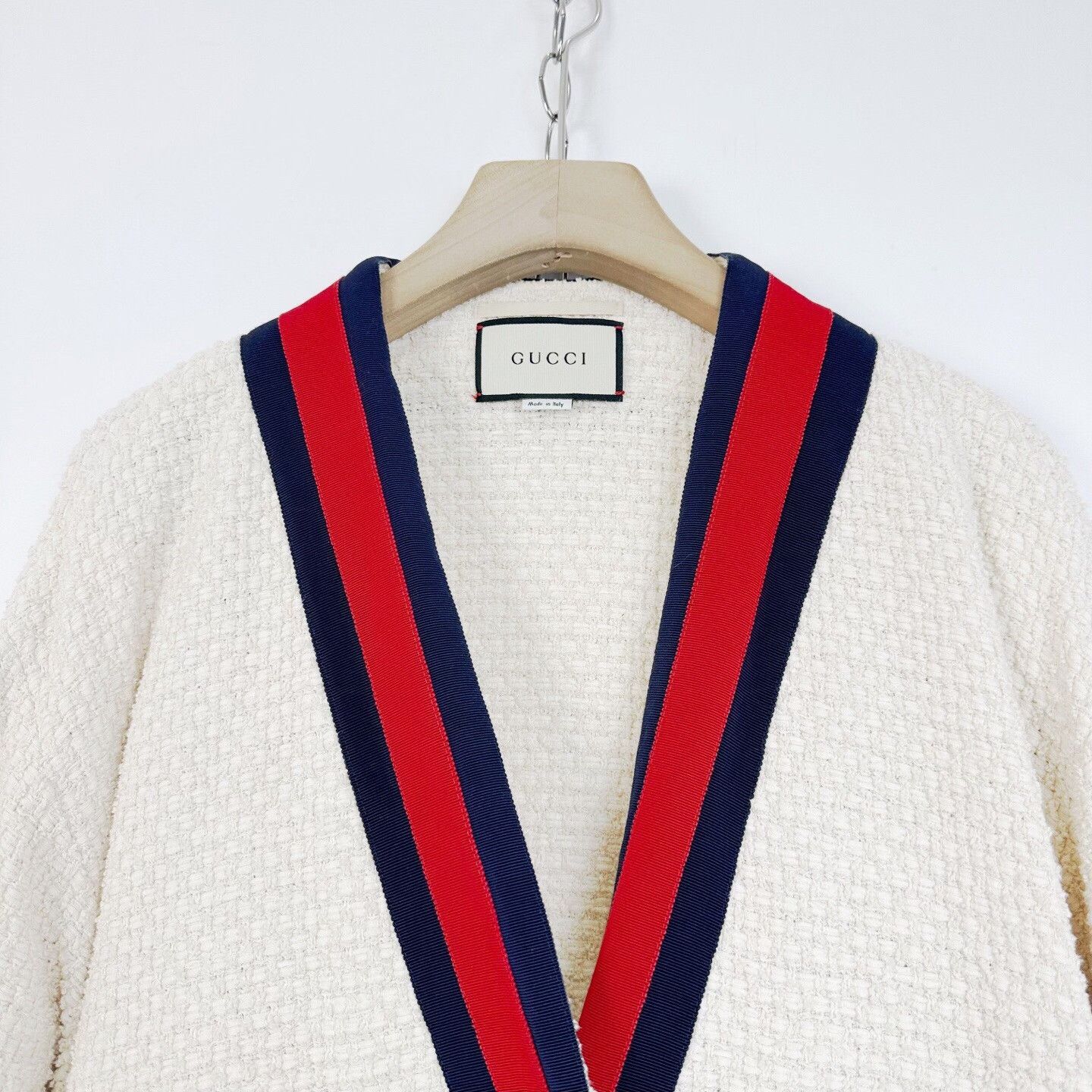 Gucci Gucci Color-Blocked Pearl Button Tweed Cardigan Size S / US 4 / IT 40 - 3 Thumbnail