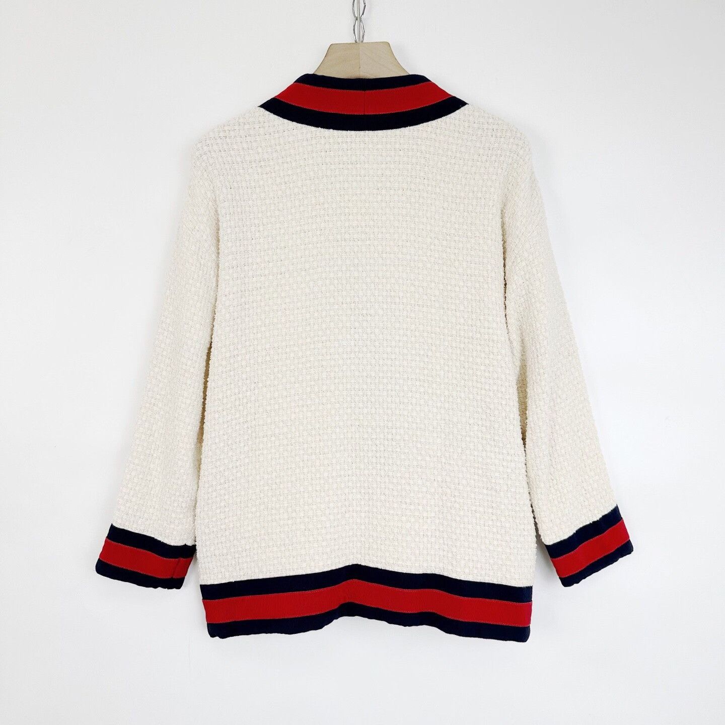 Gucci Gucci Color-Blocked Pearl Button Tweed Cardigan Size S / US 4 / IT 40 - 2 Thumbnail