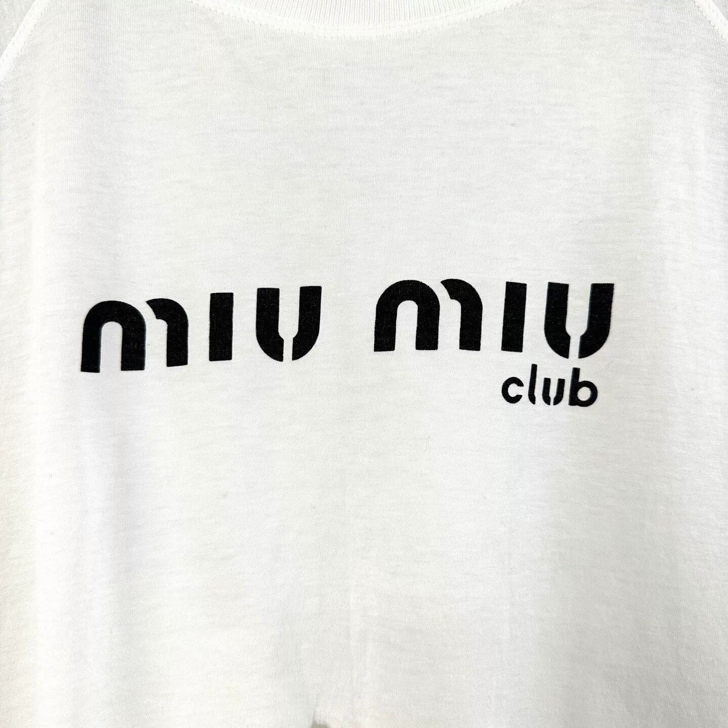 Miu Miu Miu Miu White Print Tie Long-Sleeve T-Shirt Size S / US 4 / IT 40 - 5 Thumbnail