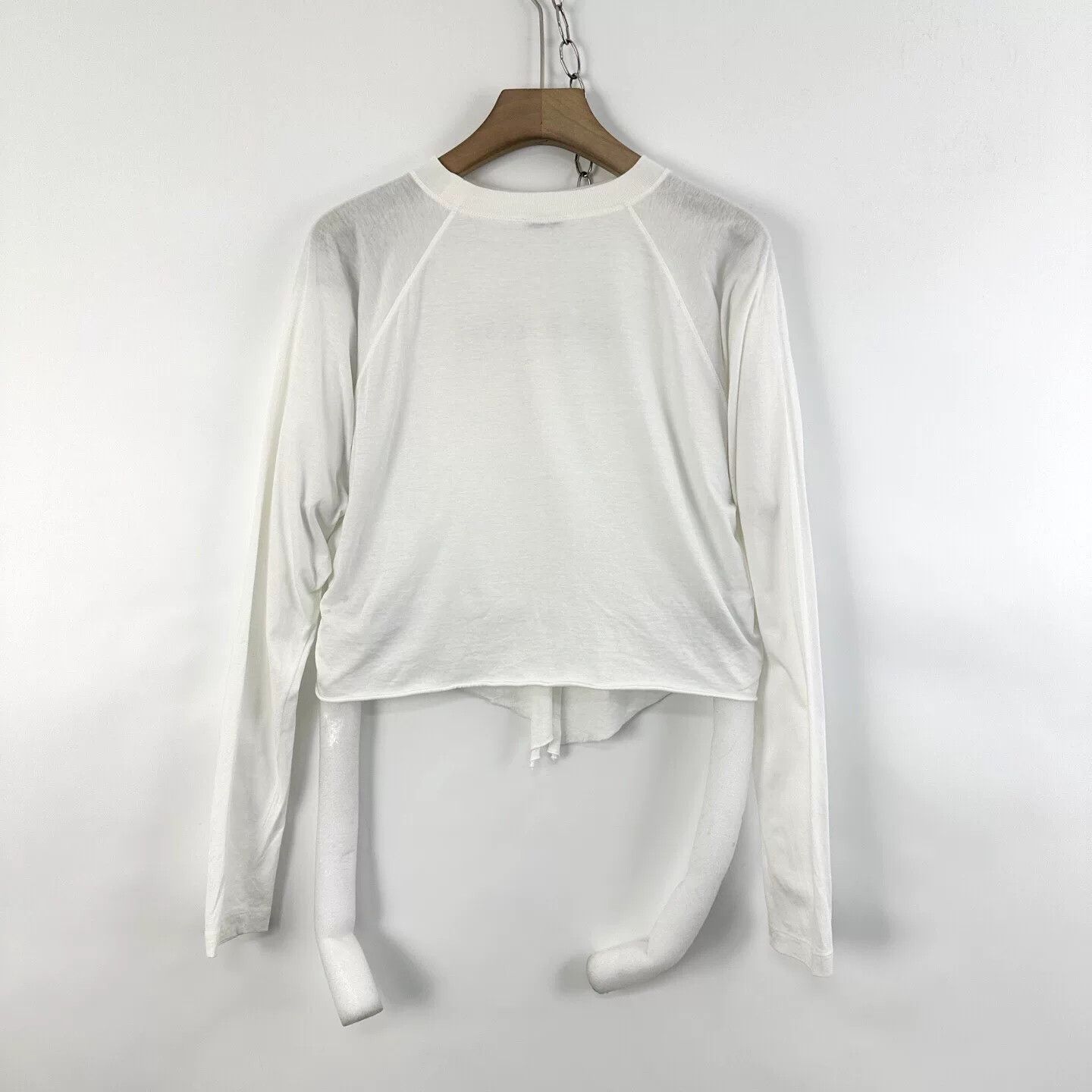 Miu Miu Miu Miu White Print Tie Long-Sleeve T-Shirt Size S / US 4 / IT 40 - 2 Thumbnail