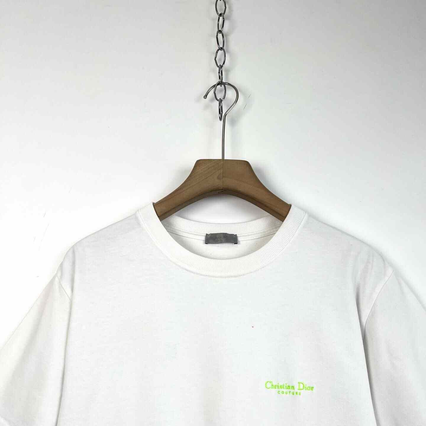 Dior Dior White Embroidered Logo Loose T-shirt Size S / US 4 / IT 40 - 3 Thumbnail