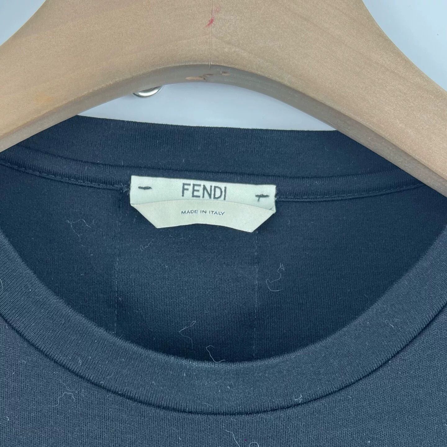 Fendi Fendi High-Low Letter Round Neck Black T-shirt Size S / US 4 / IT 40 - 4 Thumbnail