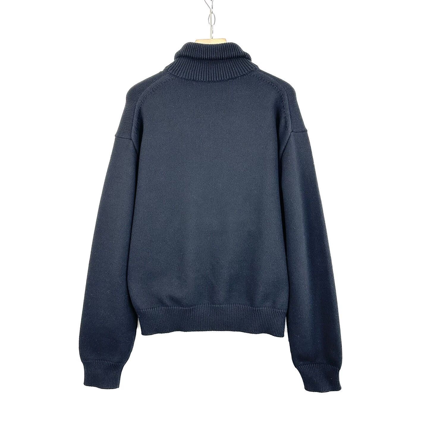 Louis Vuitton Louis Vuitton Black Polo Collar Wool Sweater Size US M / EU 48-50 / 2 - 2 Thumbnail
