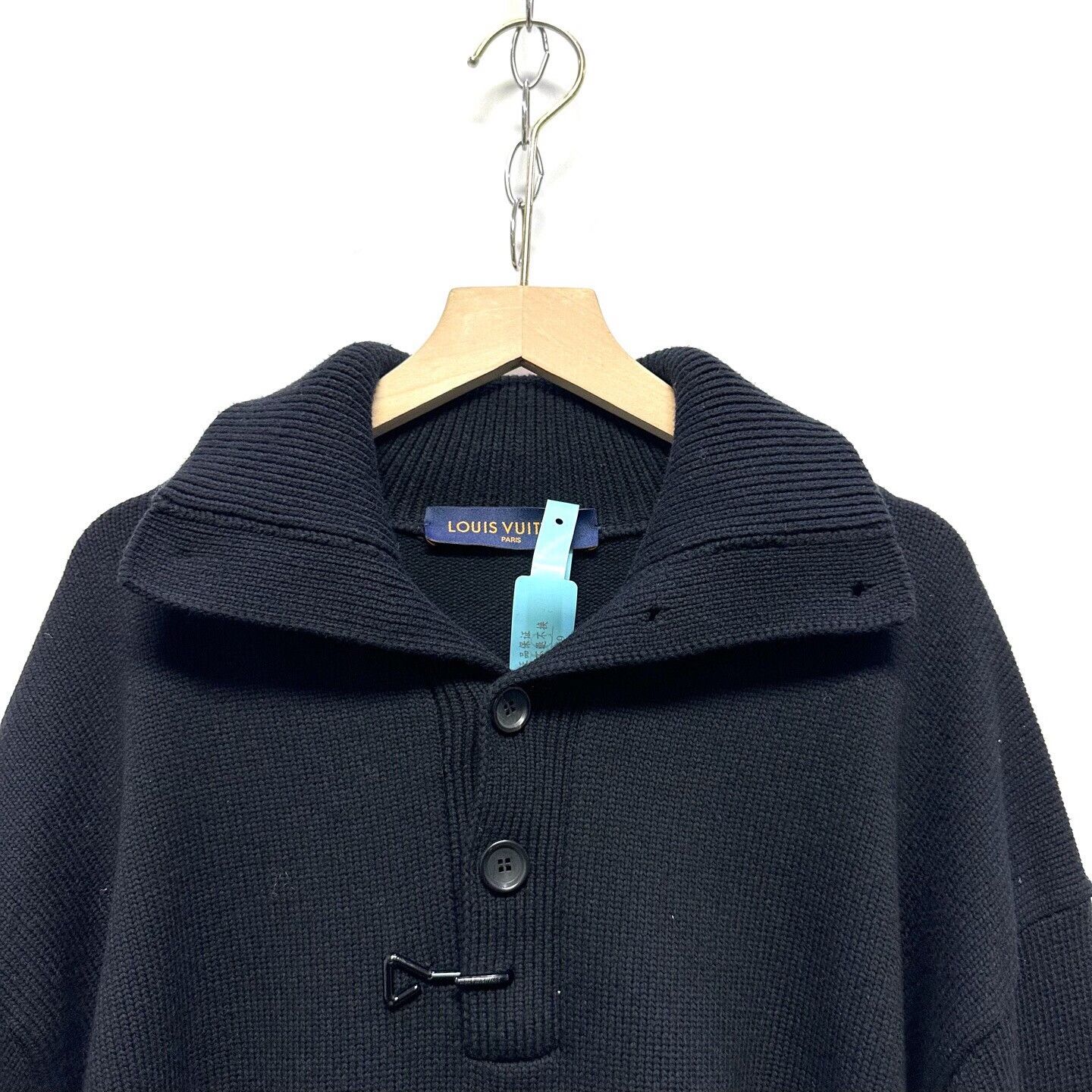 Louis Vuitton Louis Vuitton Black Polo Collar Wool Sweater Size US M / EU 48-50 / 2 - 4 Thumbnail
