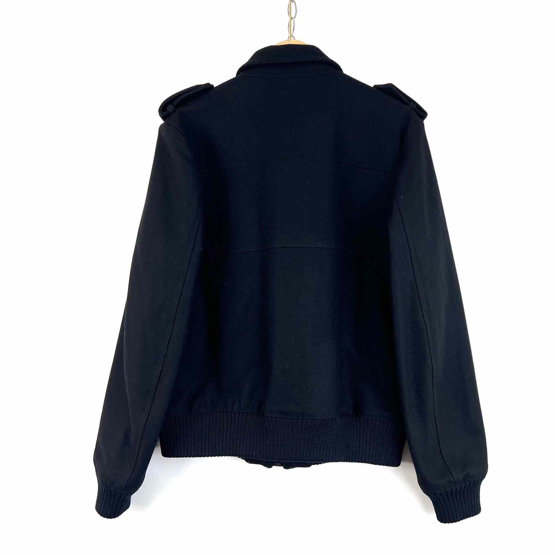 Dior Dior Classic Black Wool Epaulet Aviator Jacket Size US L / EU 52-54 / 3 - 2 Thumbnail