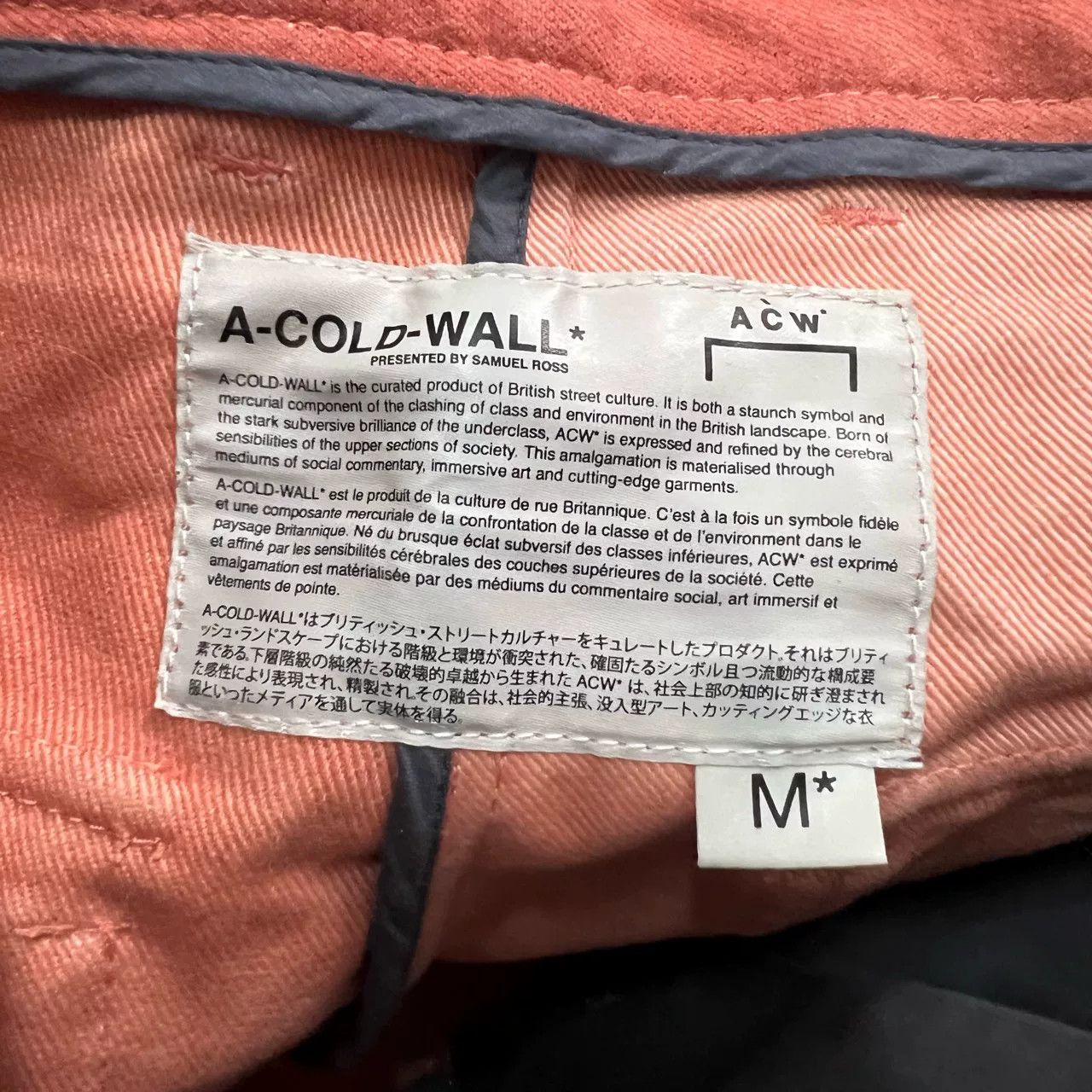 A-COLD-WALL* A-COLD-WALL ACW Red Cargo Pants Size US 30 / EU 46 - 3 Thumbnail