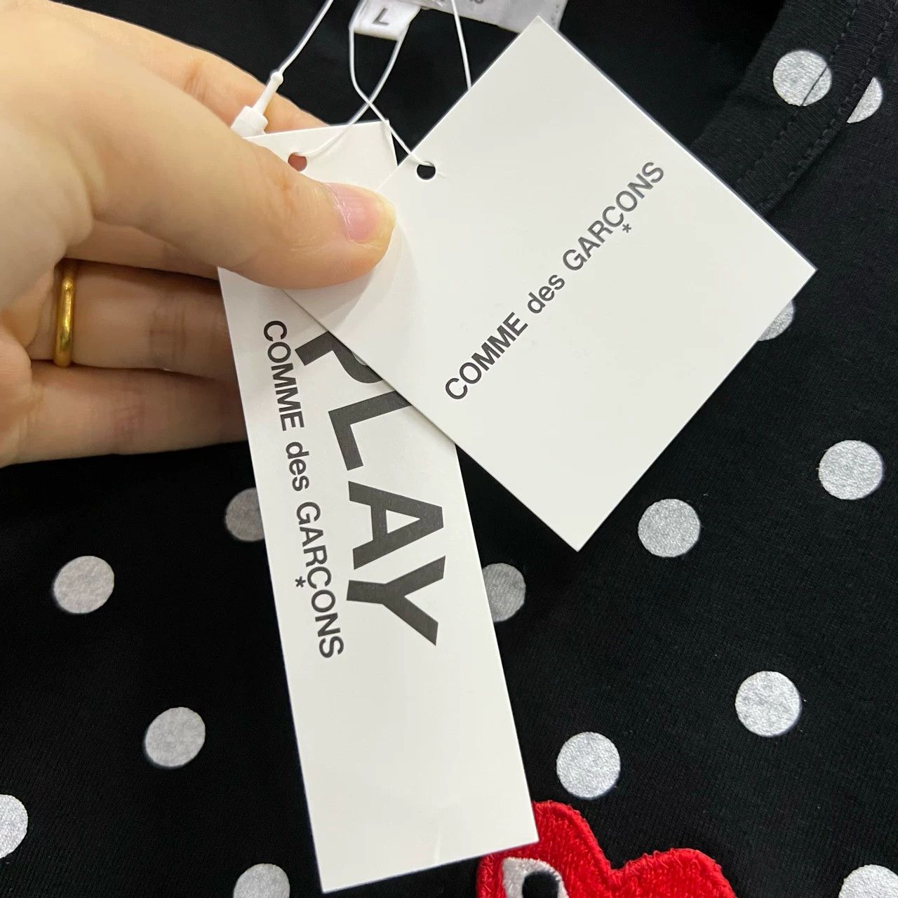 Comme des Garcons PLAY CDG Play Polka Dot Heart Long Sleeve Size S / US 4 / IT 40 - 3 Thumbnail