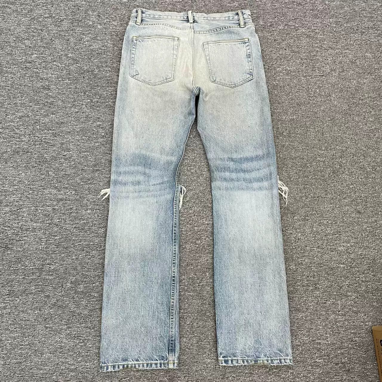 Fear of God Fear Of God Blue Distressed Vintage Jeans Size US 31 - 3 Thumbnail