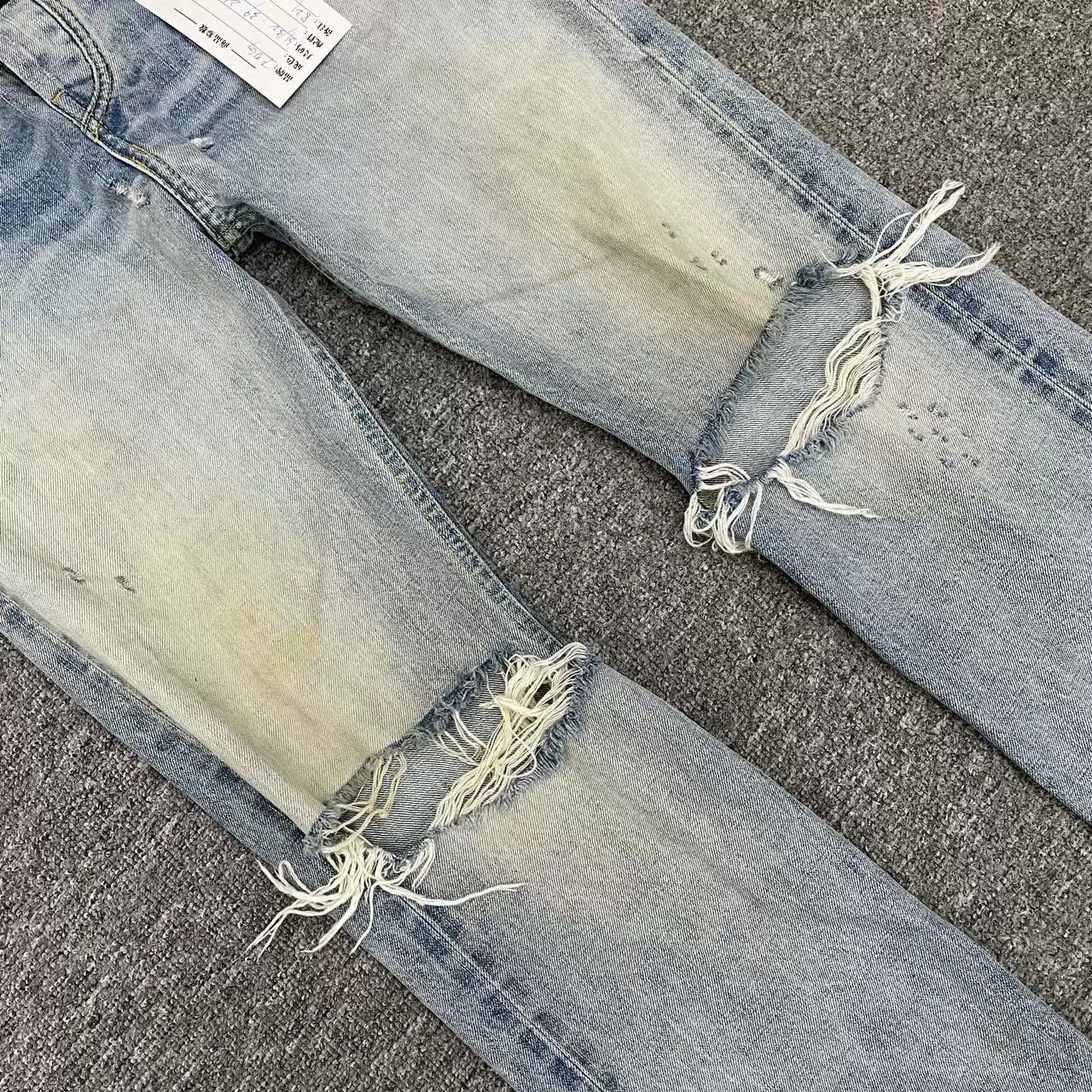 Fear of God Fear Of God Blue Distressed Vintage Jeans Size US 31 - 2 Thumbnail