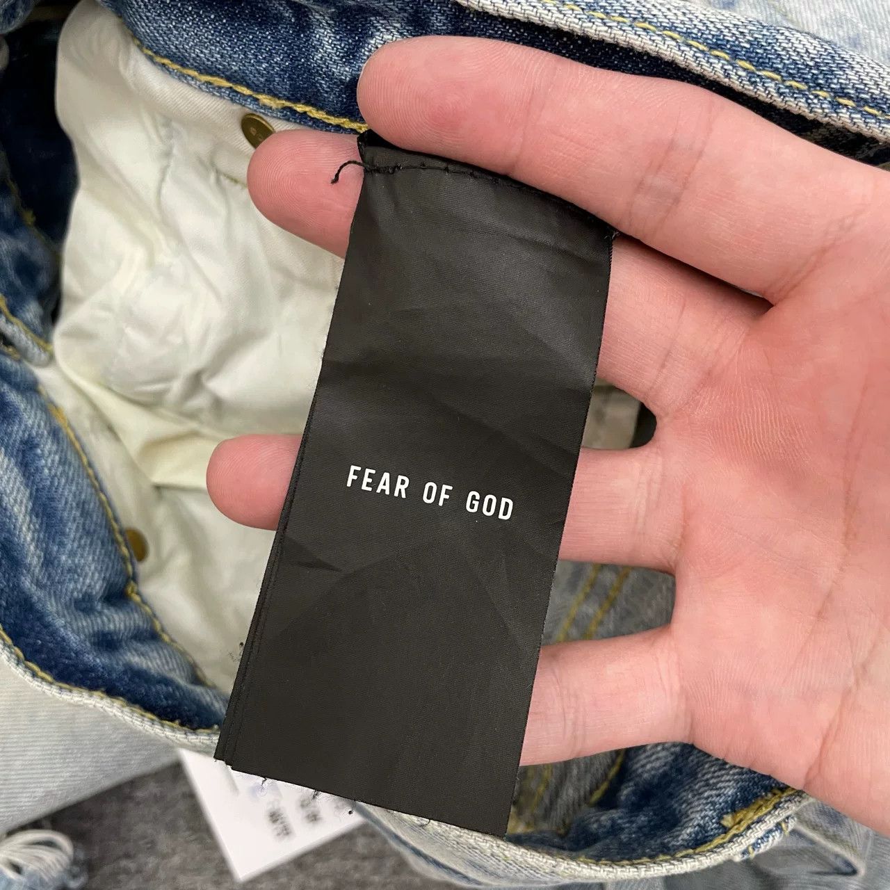 Fear of God Fear Of God Blue Distressed Vintage Jeans Size US 31 - 6 Thumbnail