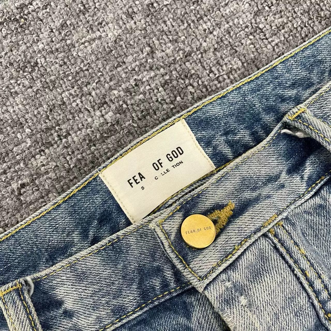 Fear of God Fear Of God Blue Distressed Vintage Jeans Size US 31 - 4 Thumbnail