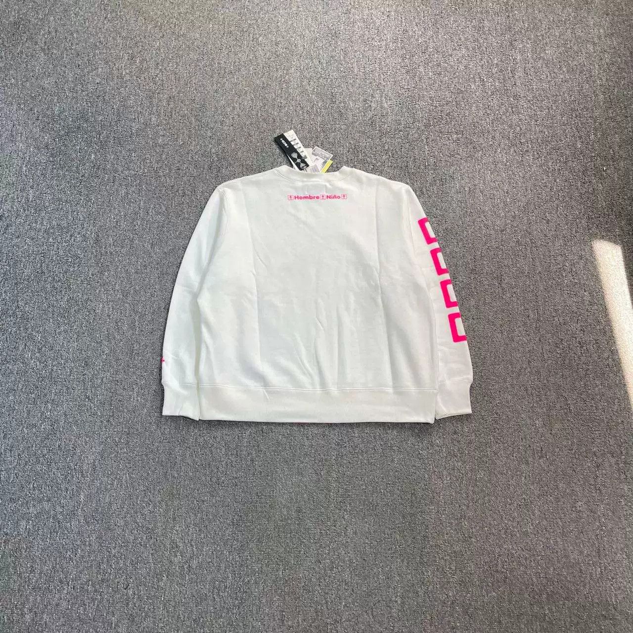 Hombre Nino Hombre Nino White Pink Sweatshirt Size US L / EU 52-54 / 3 - 5 Thumbnail