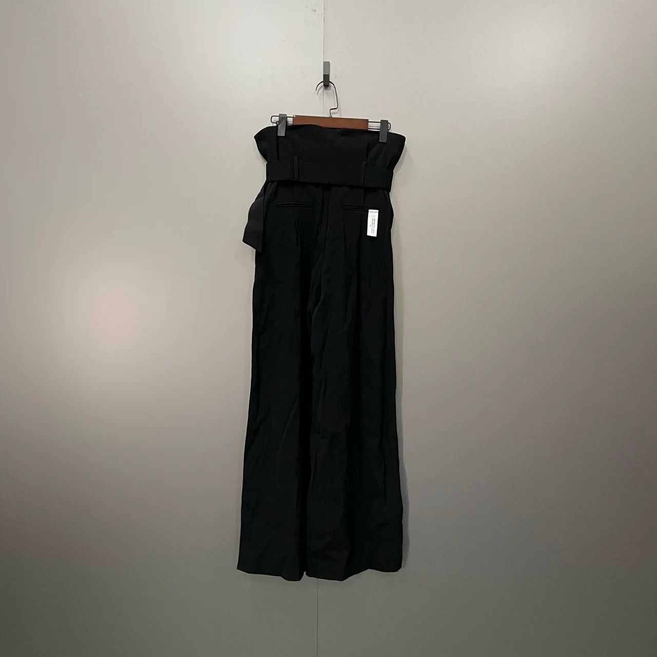 rokh ROKH Black High-Waist Silk Trousers Size 34" / US 12 / IT 48 - 2 Thumbnail