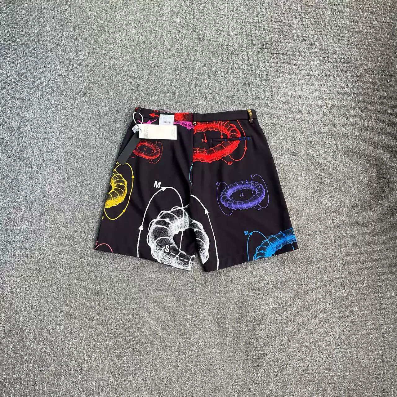 Msftsrep MSFTSREP Black Graffiti Circle Shorts Size US 30 / EU 46 - 2 Thumbnail