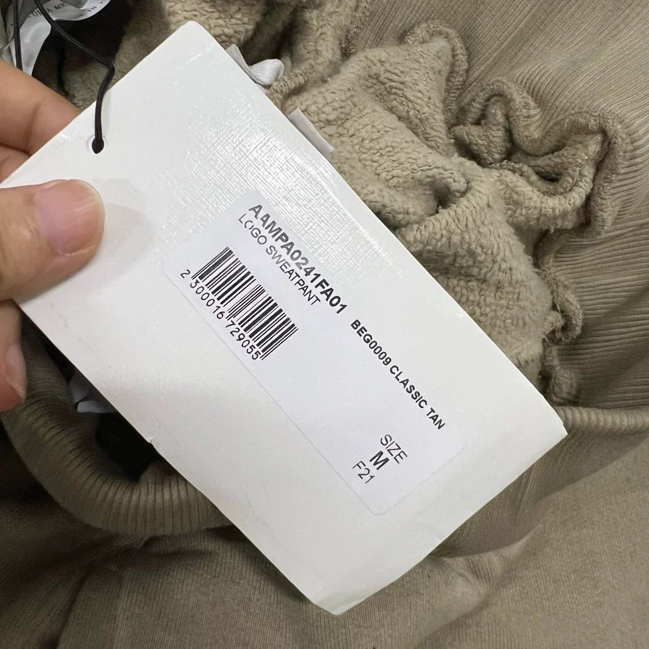 1017 ALYX 9SM 1017 ALYX 9SM Khaki Logo Drawstring Pants Size US 35 - 5 Thumbnail
