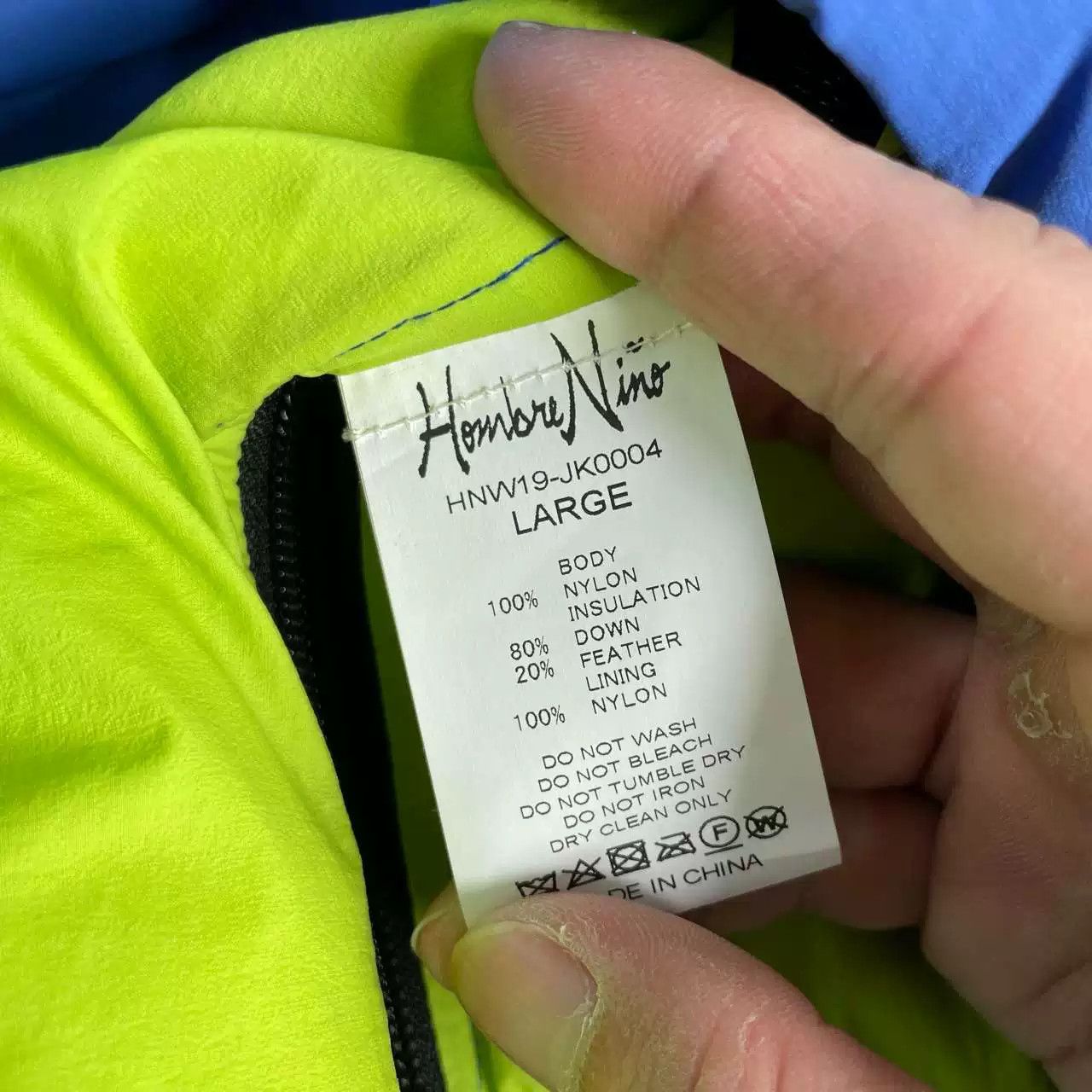 Hombre Nino Hombre Nino Blue Half-Zip Hooded Jacket Size US M / EU 48-50 / 2 - 4 Thumbnail