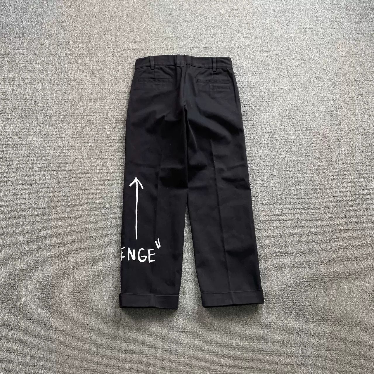 Off-White Off White Black Printed Cropped Pants Size US 29 - 2 Thumbnail