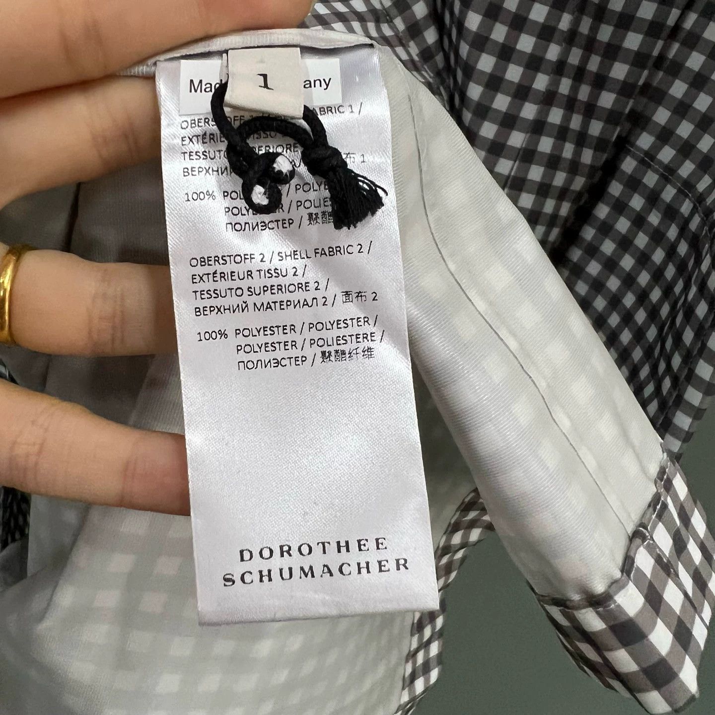 DOROTHEE SCHUMACHER DOROTHEE SCHUMACHER Black White Plaid Long Coat Size S / US 4 / IT 40 - 3 Thumbnail