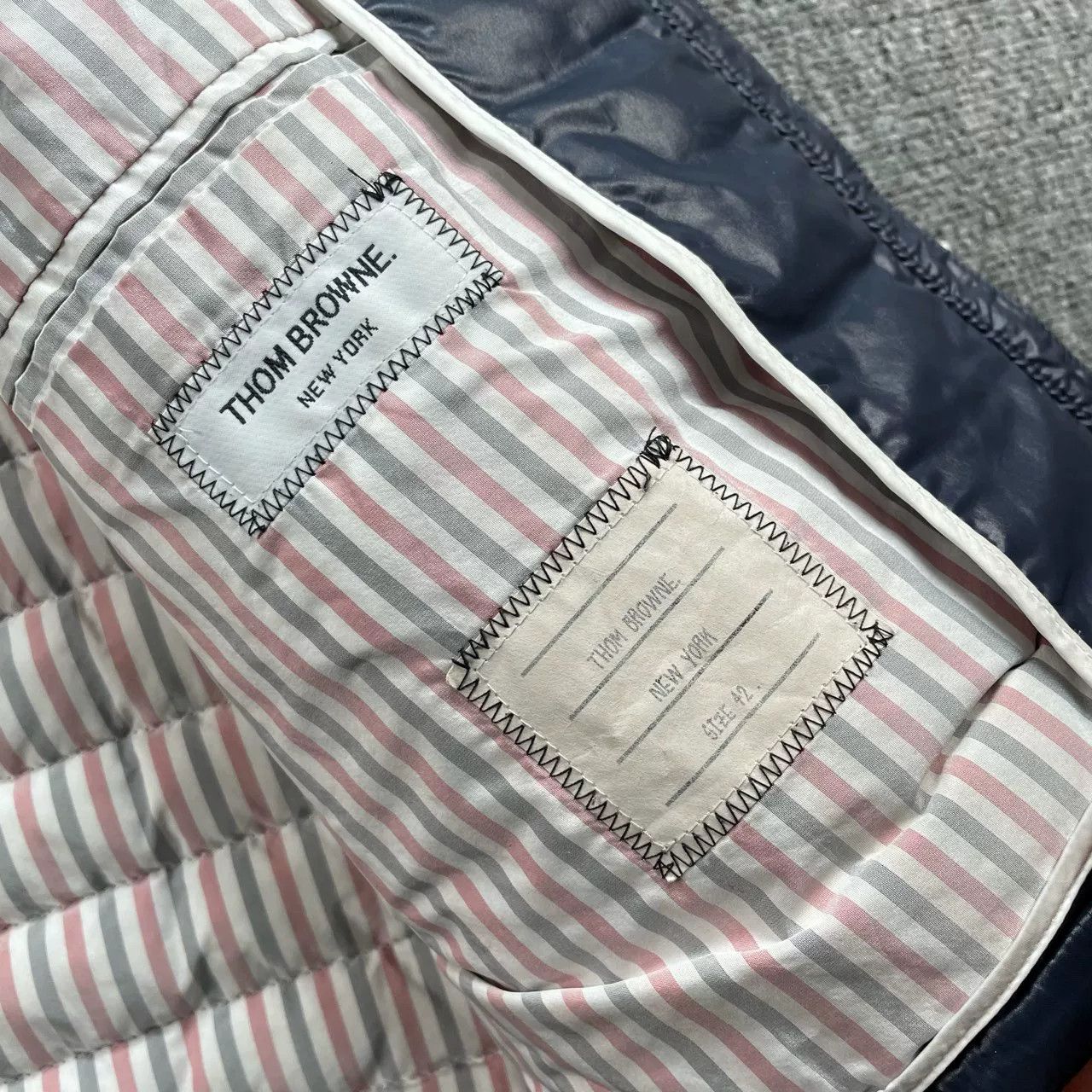 Thom Browne THOM BROWNE Blue Stripe Hooded Down Jacket Size US XS / EU 42 / 0 - 6 Thumbnail