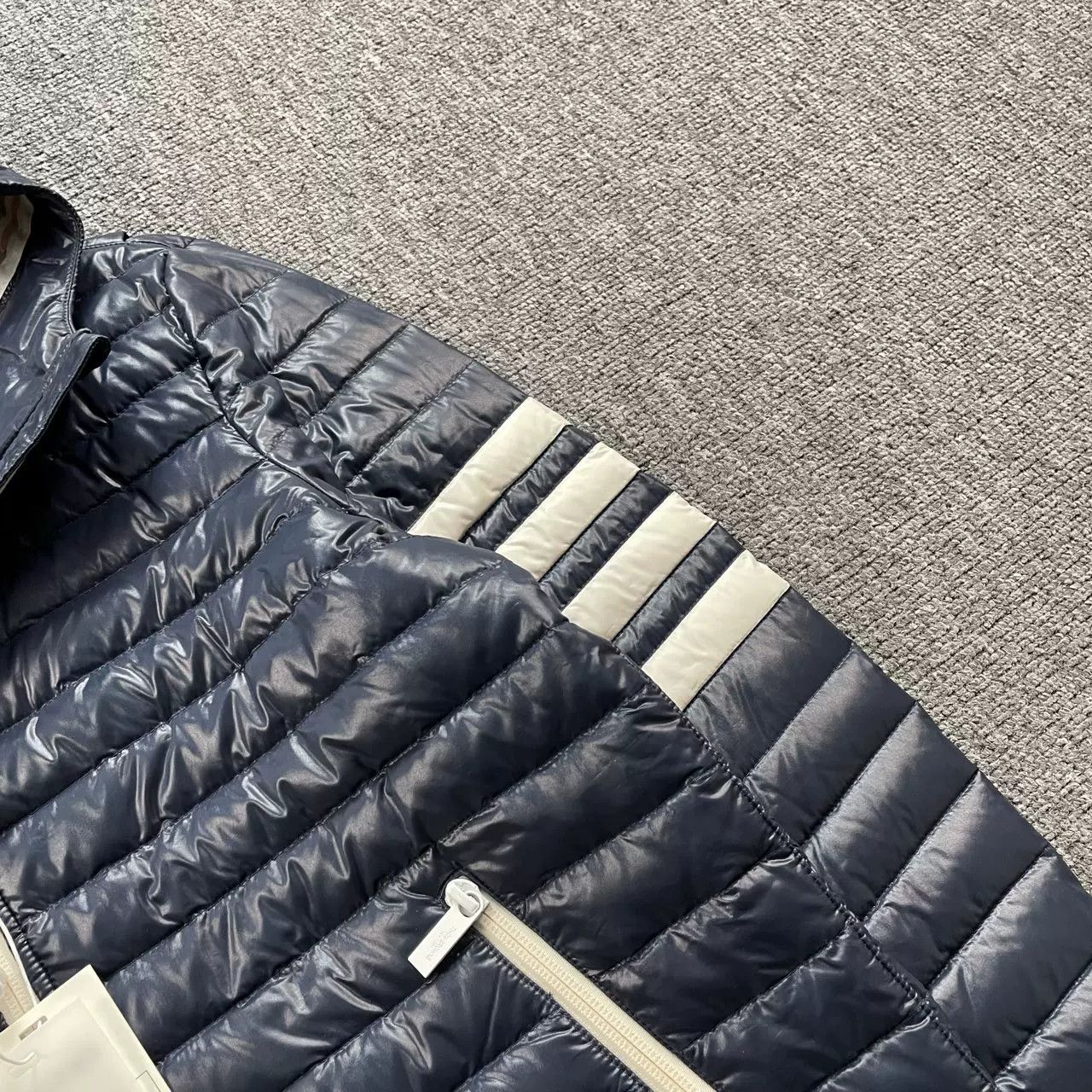 Thom Browne THOM BROWNE Blue Stripe Hooded Down Jacket Size US XS / EU 42 / 0 - 4 Thumbnail