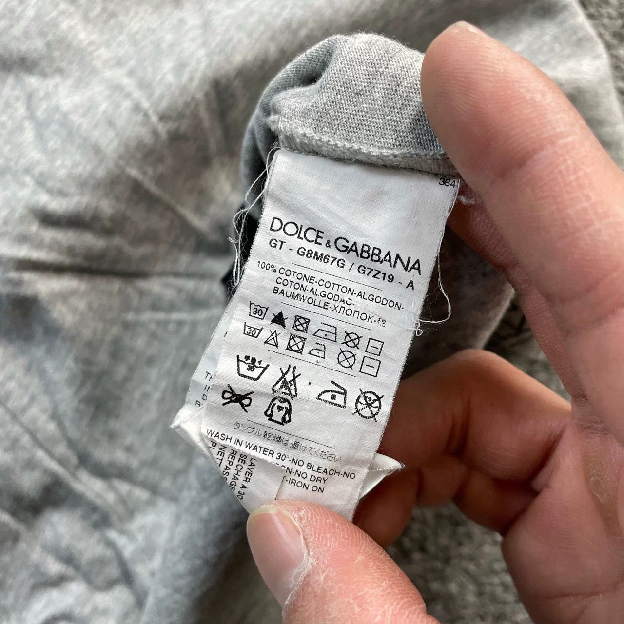 Dolce & Gabbana Dolce & Gabbana Gray Printed Short-Sleeve Size US M / EU 48-50 / 2 - 4 Thumbnail