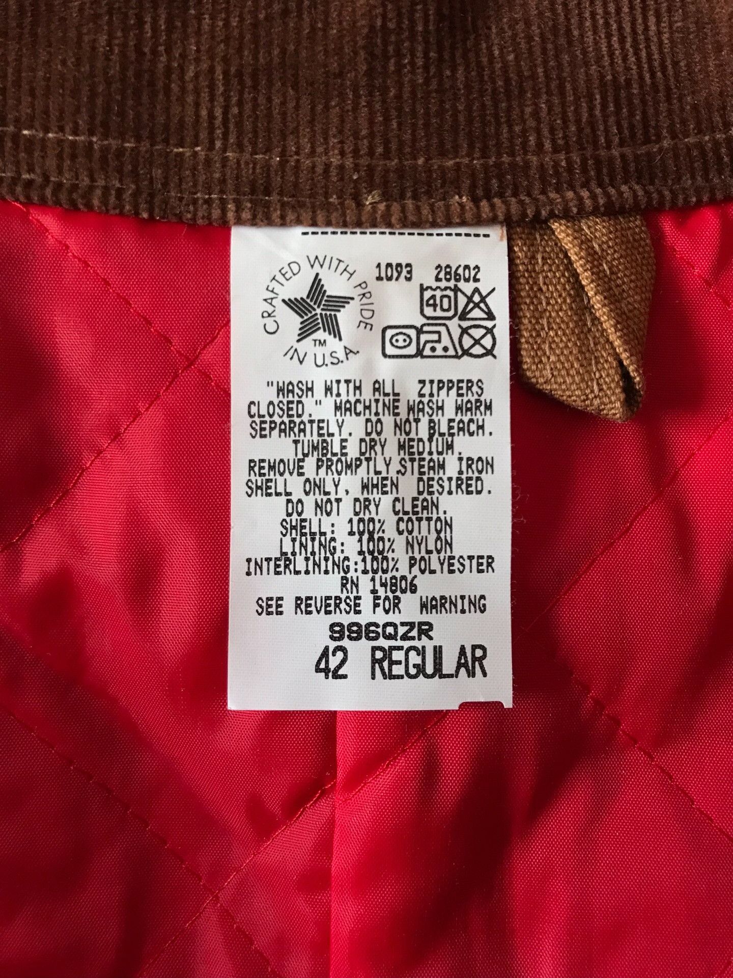 Carhartt 90s Carhartt 996QZR Coveralls Size US 26 / EU 42 - 9 Thumbnail
